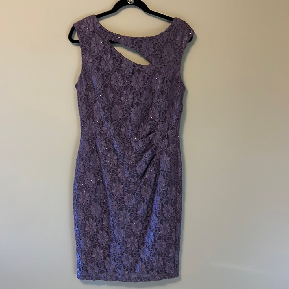 Purple lace dress. Size 10. Very cute cut-out.